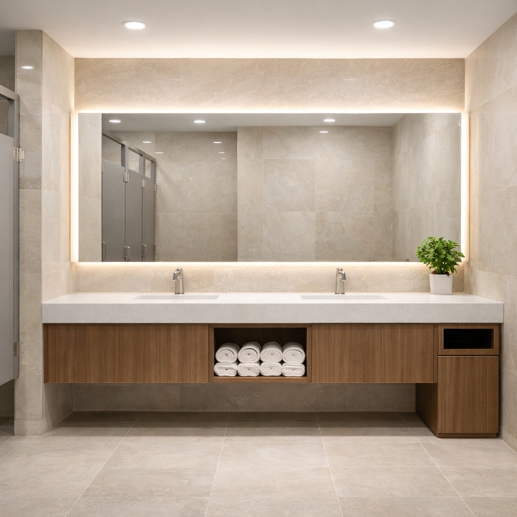 Touchless faucet package for Class A office restrooms